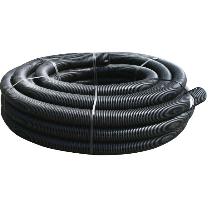 PE Drainage, coiled Black