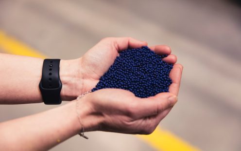 Det endelige produkt, kompositmateriale  (pellets), PE og PP