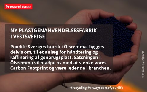 Ny plastgenanvendelsesfabrik i Vestsverige