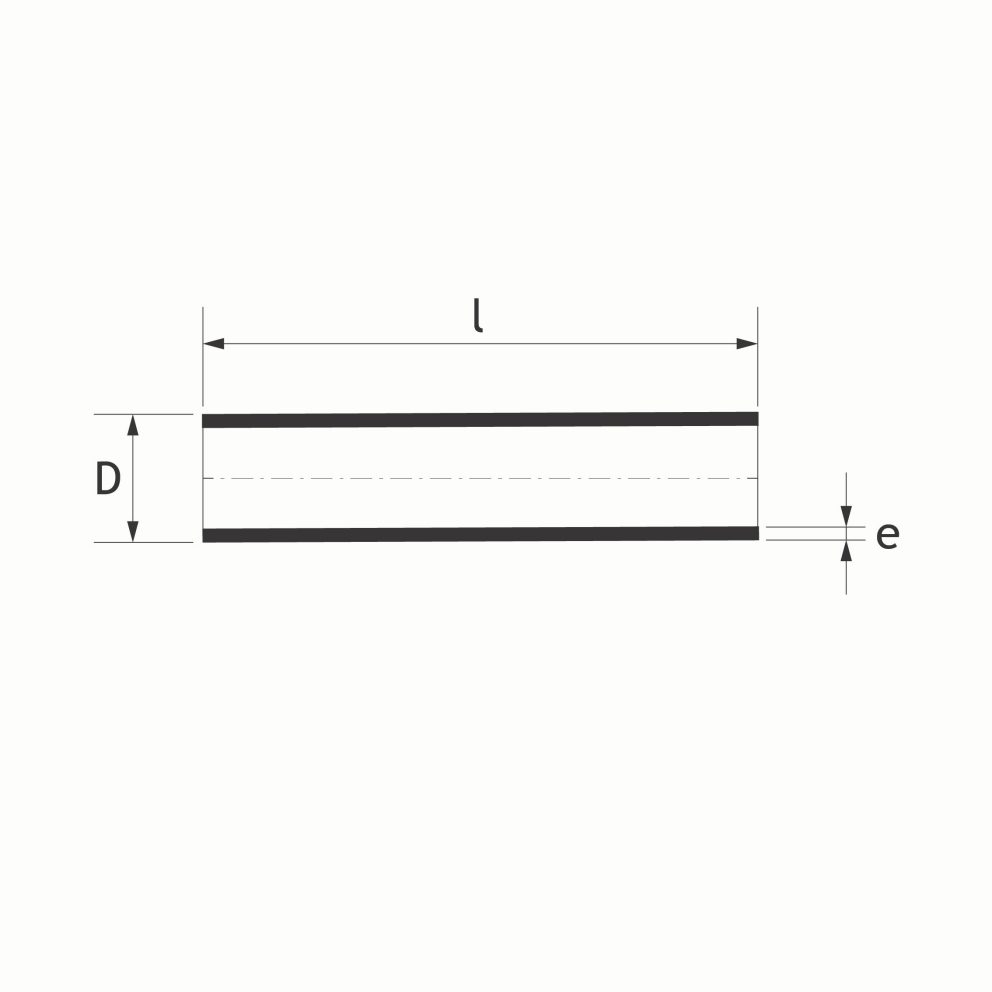 Technical drawing PE pressure pipe