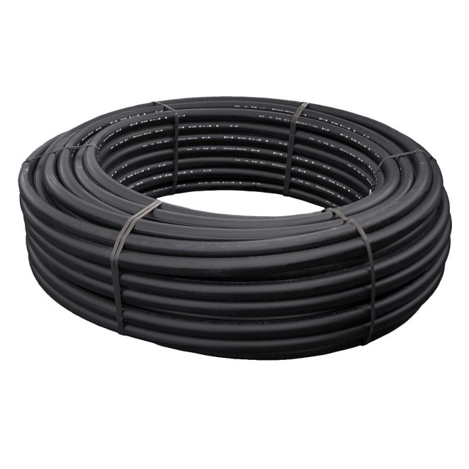 PE pressure pipe in coil black