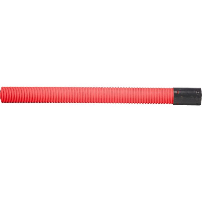 PE corrugated outside smooth inside power cable red
